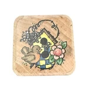 Stampendous! Nestling Check Birdhouse CN058 Rubber Stamp